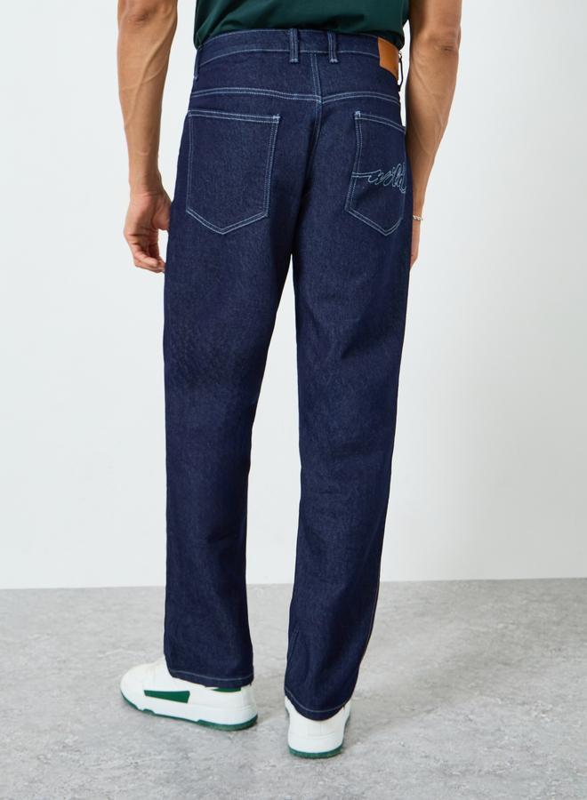 Styli Men Dark Blue Relaxed Fit Jeans - Image 4